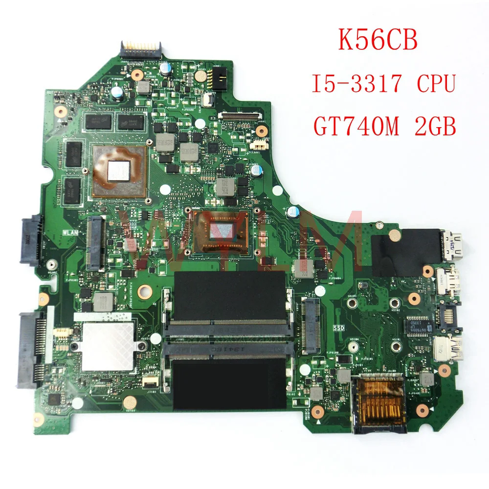 K56CB материнской GT740M 2 ГБ с I5 3317 Процессор REV2.0 Материнская плата Asus A56C K56C K56CM CB