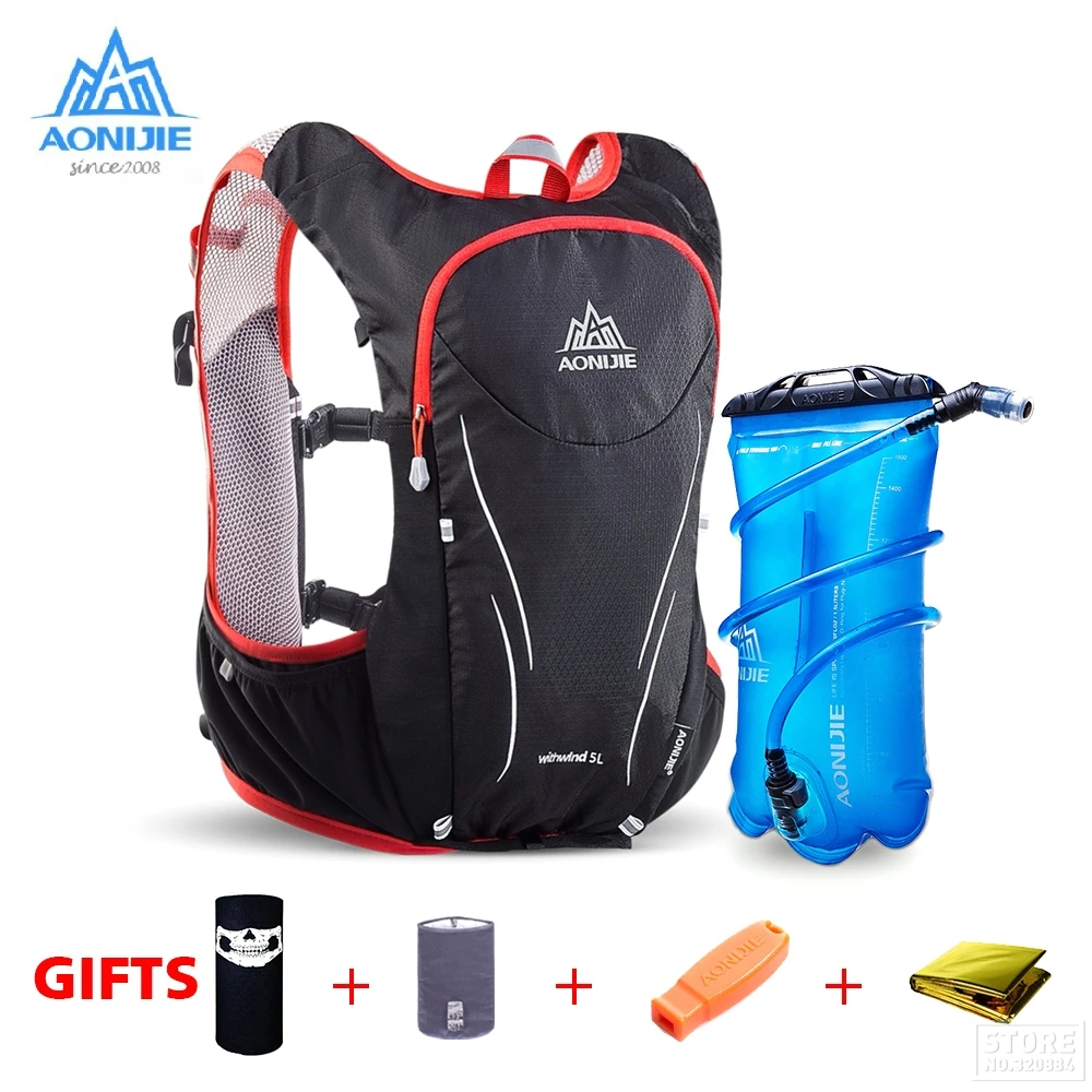 AONIJIE C928 5L Hydration Backpack Rucksack Bag Vest Harness For 2L Water Bladder Hiking Camping Running Marathon Race Sports