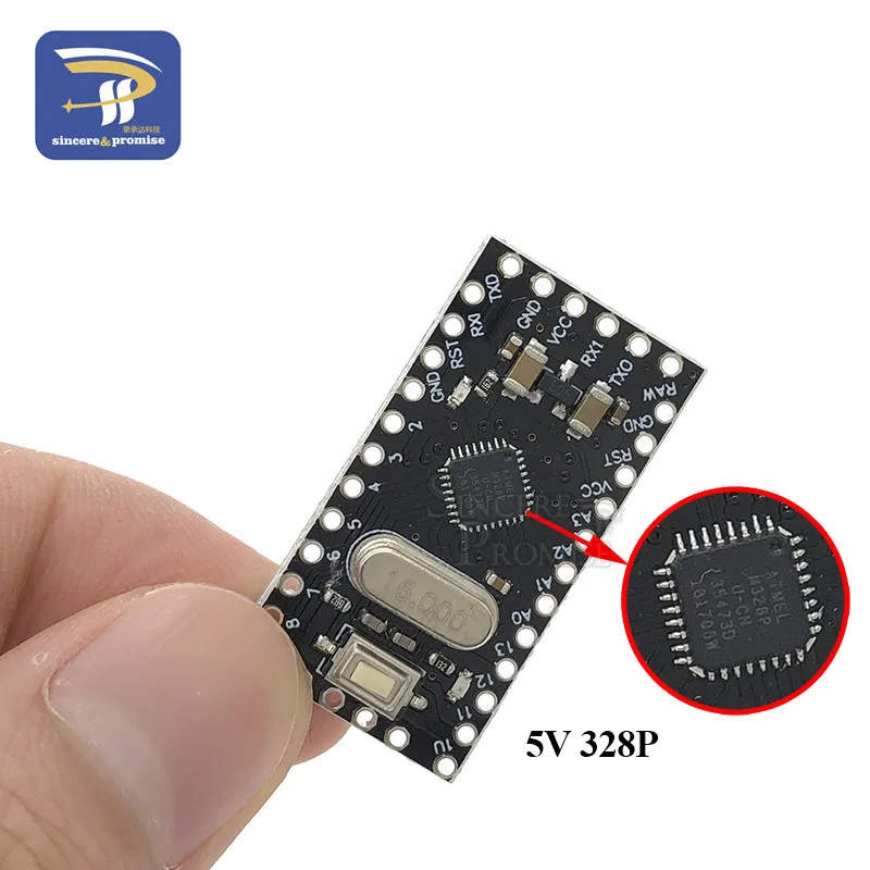 1 шт. Pro mini Atmega328 Pro Mini 328 Mini ATMEGA328 3,3 В 8 МГц 5 в 16 МГц для Arduino совместимый Nano CP2102 FT232RL
