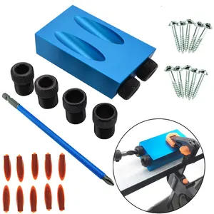 Набор зажимов для карманного отверстия 6810 мм набор направляющих для углового сверла Дырокол локатор для джига набор сверл для DIY столярных инструментов