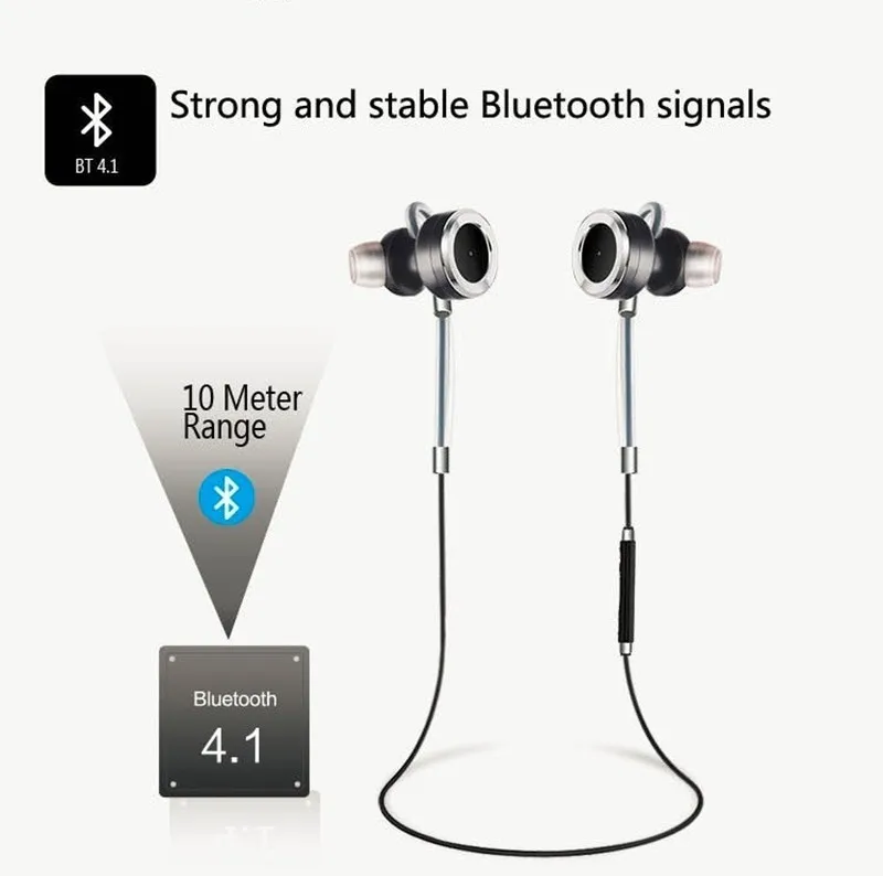 Шум отмена bluetooth-гарнитура Спорт Беспроводной Handsfree наушники голосовых команд