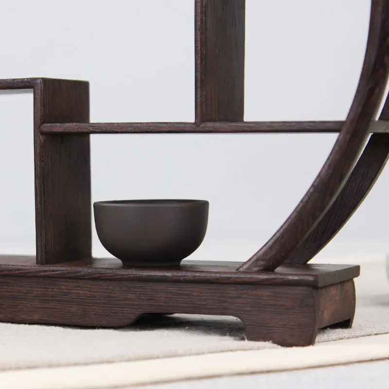 Wenge деревянная чайная чашка стойка с фиолетовым песком маленький венге старинная