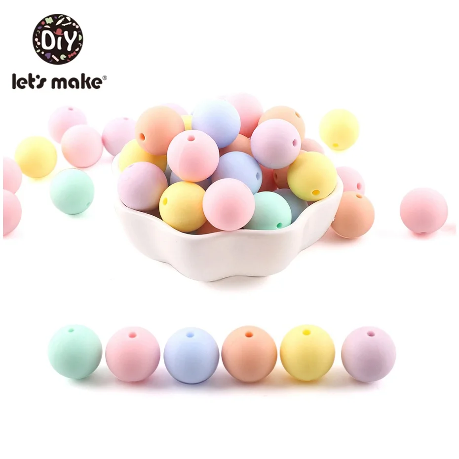 12mm Candy Series Давайте сделаем пищевой 20 шт силиконовый Прорезыватель для зубов из бусин мини-браслет сердце DIY Ювелирные изделия Детские Прорезыватели круглые бусины 12 мм Детские Прорезыватели - Цвет: 12mm Candy Series