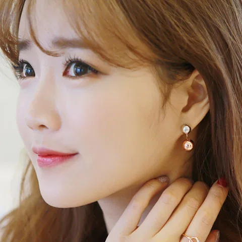 2015 New Arrival Geometric Pearl Simulated-pearl Gold Plated Women Trendy Stud Earrings | Украшения и аксессуары