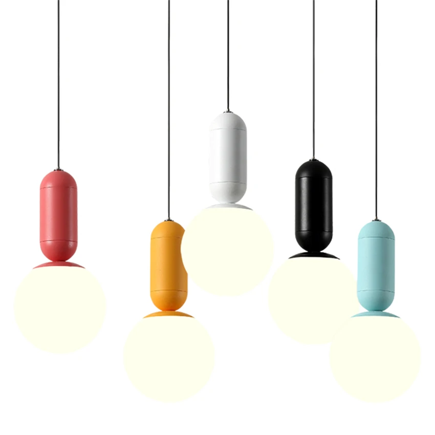 Современные светодиодные люстры цветные макароны для спальни гостиной