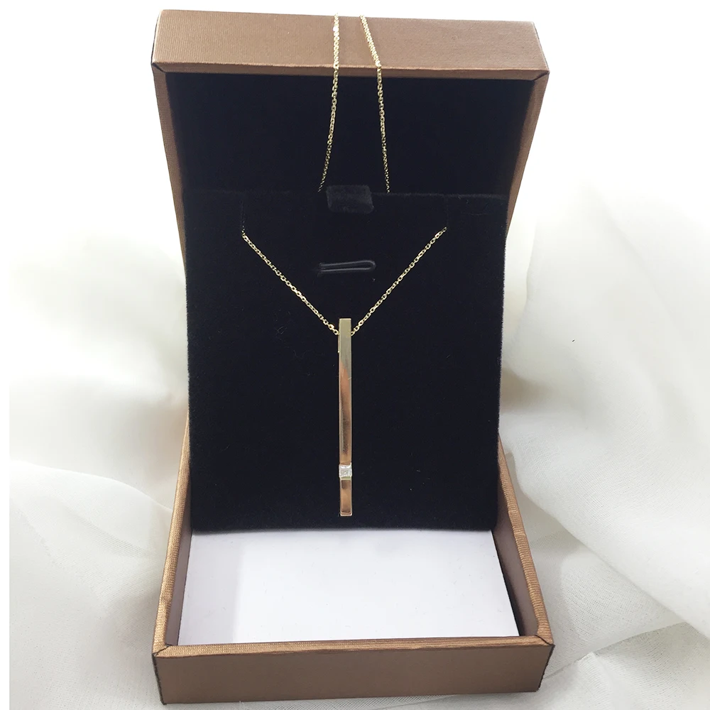 AEAW DEF принцесса огранка 14 к желтое золото муассанитовый кулон с 14 к Золотая цепочка, колье для женщин в тонких ювелирных изделиях