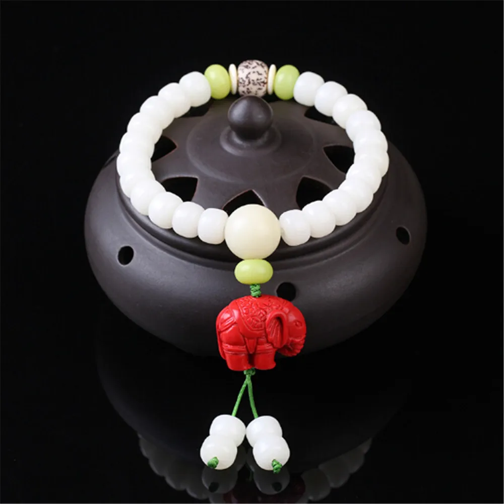 Style 6 Трендовый натуральный белый корень дерева Бодхи один круг браслет DIY мала бусины перегородчатой лотоса браслет унисекс вечерние подарок Прямая поставка - Окраска металла: Style 6