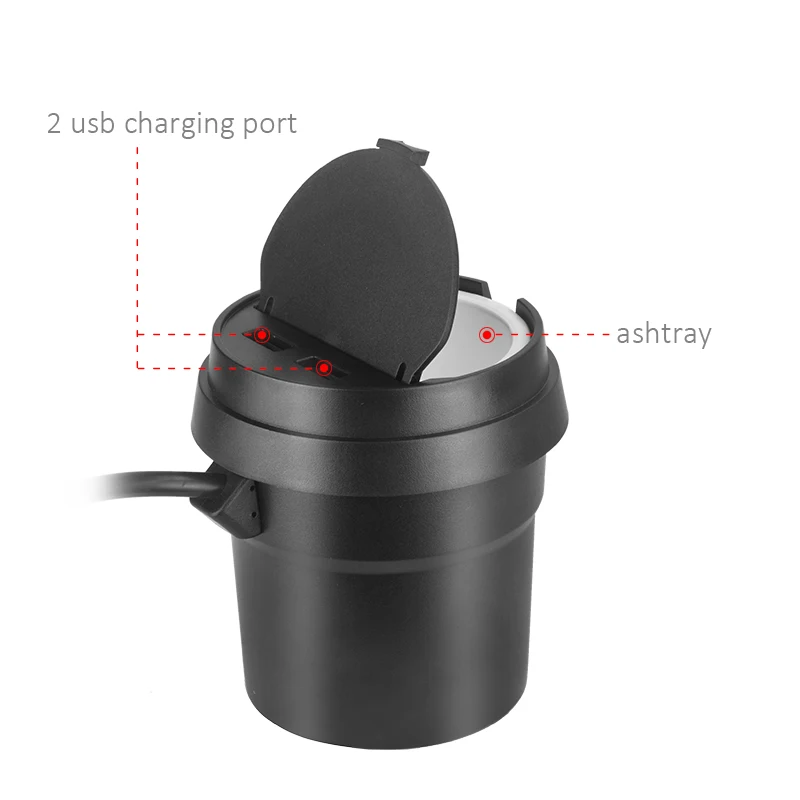 Автомобильное зарядное устройство подстаканник двойные розетки прикуривателя