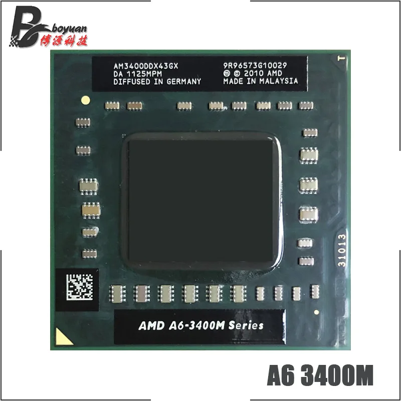 AMD A6-Series A6 3400M 1 4 ГГц четырехъядерный четырехпоточный ЦПУ процессор AM3400DDX43GX разъем