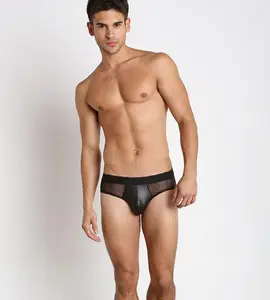 Бесплатная доставка, мужское нижнее белье сексуальные, искусственная кожа, сексуальное нижнее белье для выступлений