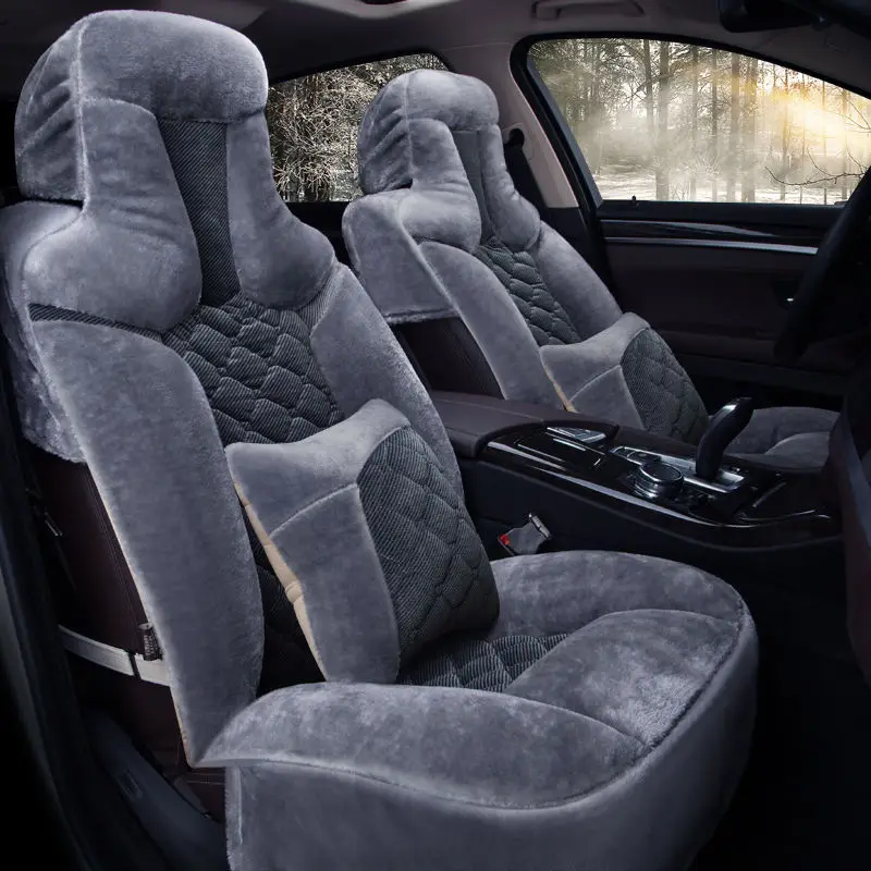 Winter Plush Car Seat Cover Cushion For Porsche Cayenne SUV Cayman Macan pad auto seat cushions Free Shipping | Автомобили и