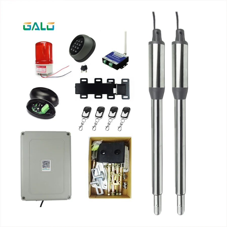 

Electric Linear Actuator Engine Motor System Automatic Swing Gate Opener + 4 remote control AC 110V/220V 300kgs