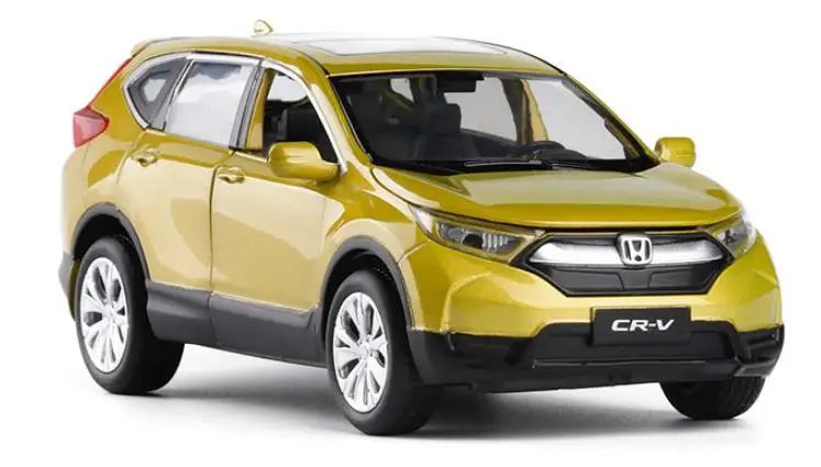 CRV yellow 1:32 CRV Accord Highlander XC60 Alphard Lexus игрушечный автомобиль металлическая игрушка Diecasts и игрушечный транспорт Модель автомобиля игрушки для детей - Цвет: CRV yellow