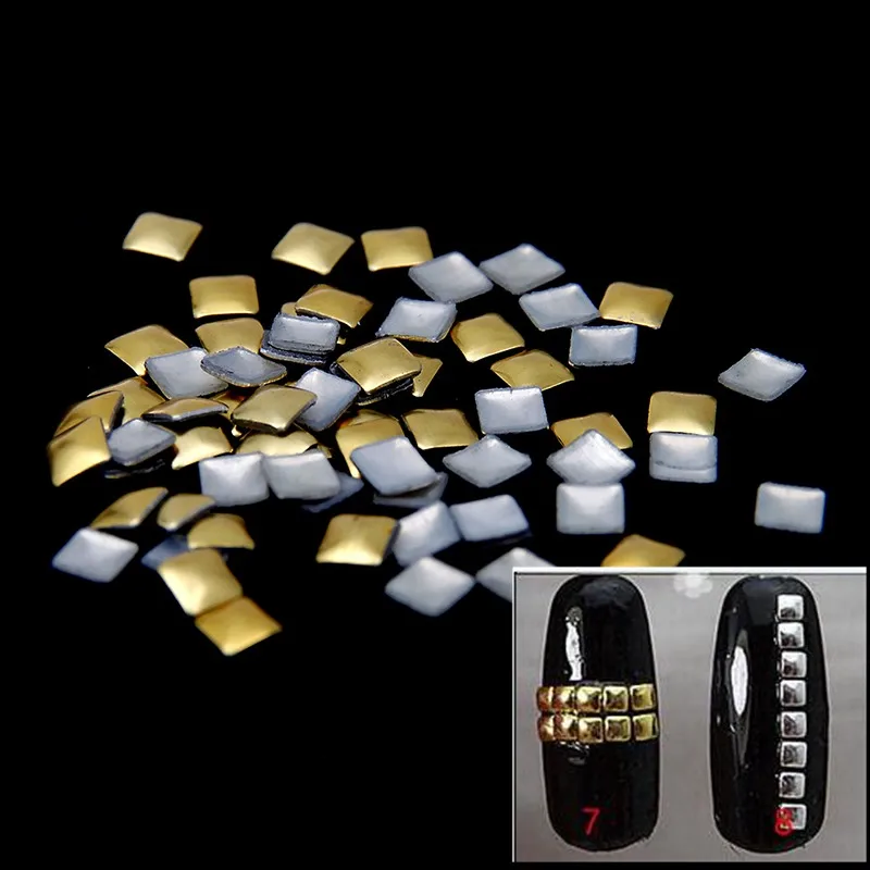 

1800 штук пакет Золотые Квадратные Стразы для ногтей Flatback украшения для дизайна ногтей DIY украшения из бисера для маникюра украшения штамповк...