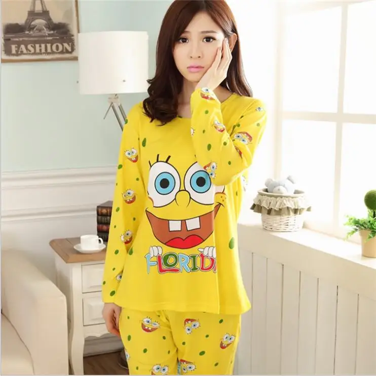 New 2015 Pijama Pyjama Femme Home Clothing Pijamas Mujer Feminino Entero Manga Full Pajamas Adventure Time QQ204 | Женская одежда