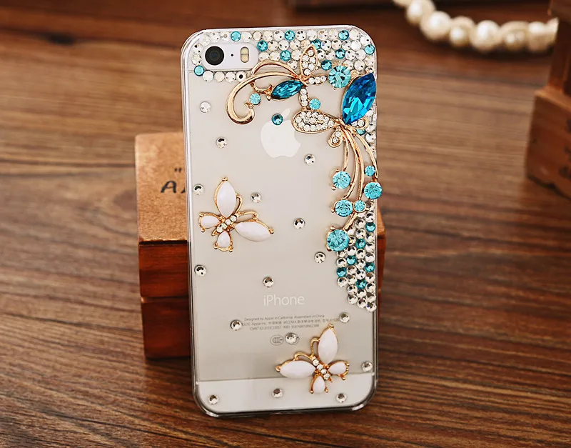 Модный Блестящий чехол со стразами и бабочкой цветочный для iPhone 12 11 Pro MAX 6 7 8 plus X Xs