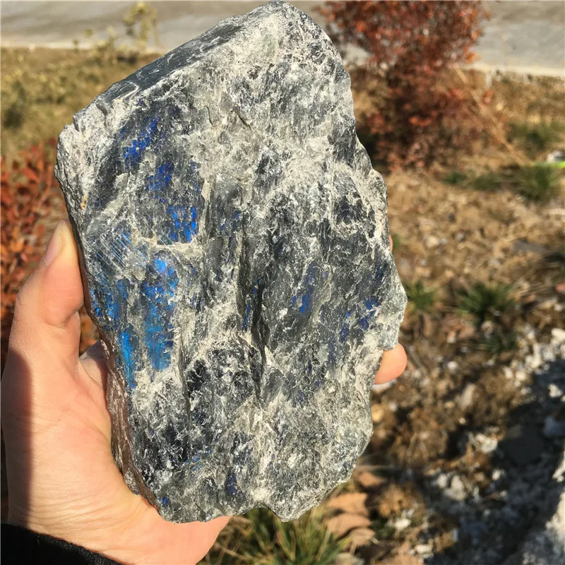 Голубой свет натуральный лабрадорит лунный камень необработанный драгоценный