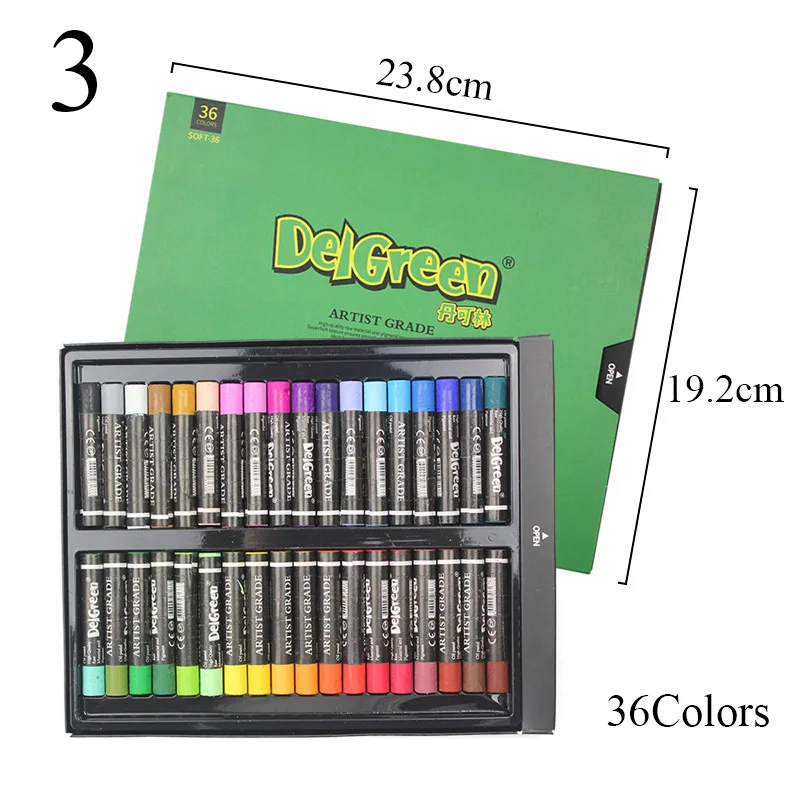 36colors Kawaii/12/24/36 Цвета мягкая масляная пастель набор для рисования Моющиеся Красочные Детские воски мелки палка товары для рукоделия для детей подарок - Цвет: 36colors