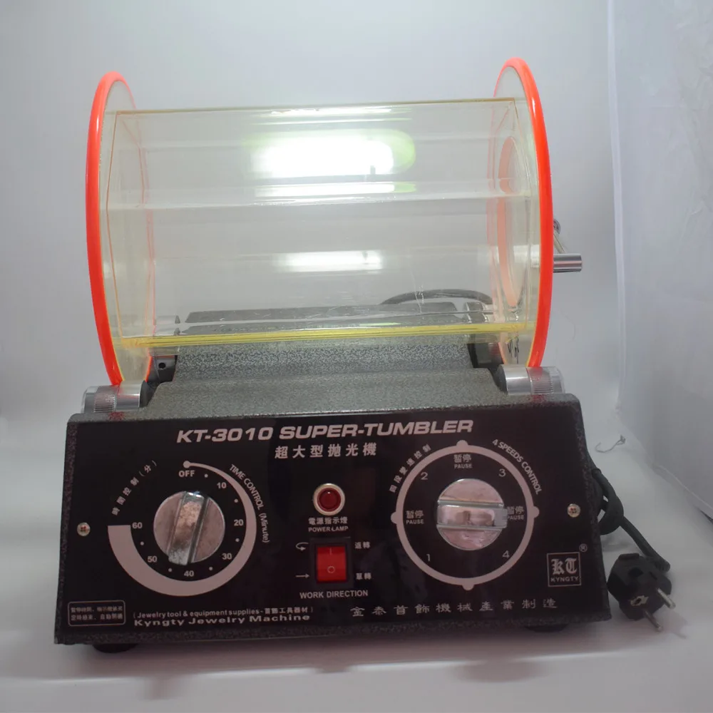 

KT3010 Jewelry Vibratory Tumbler 220V/110V 12KG Capacity Barrel Rotary Tumbling Machine
