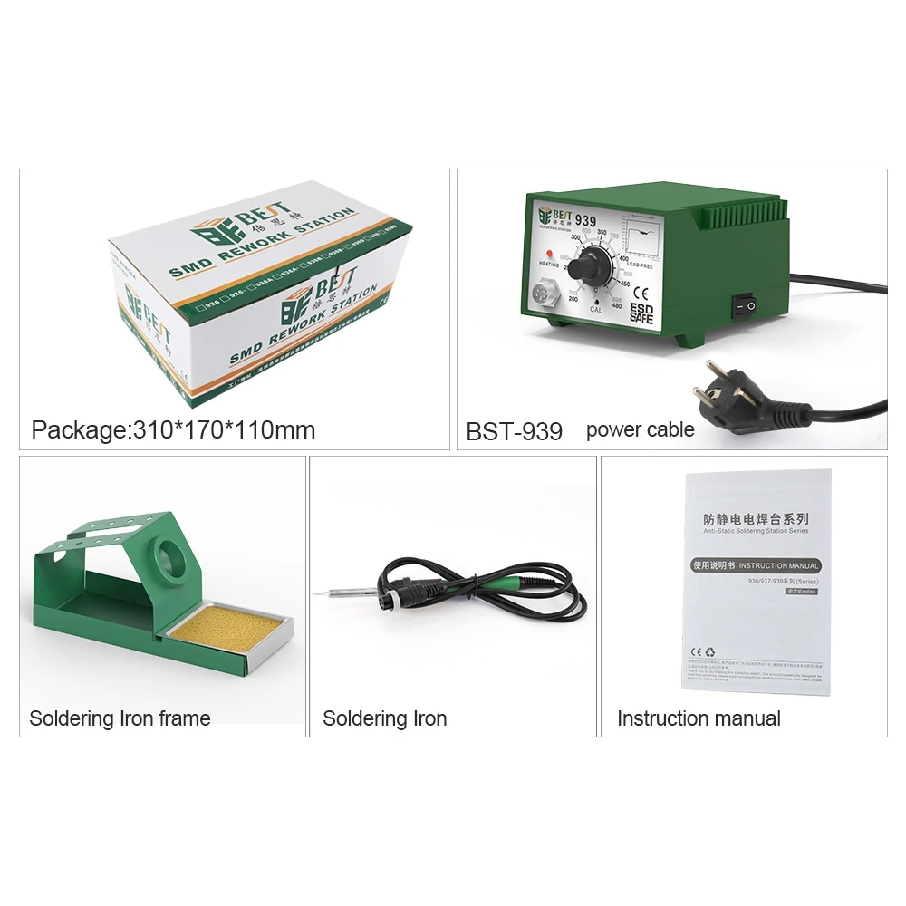 

60W Soldering Station Constant Temperature Electronic Soldering Iron With Stand