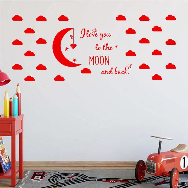 NAIYUE I Love You To The Moon And Back настенные наклейки для детей DIY Искусство DIY Декор креативные бабочки 3d наклейки на стену 19FEB18