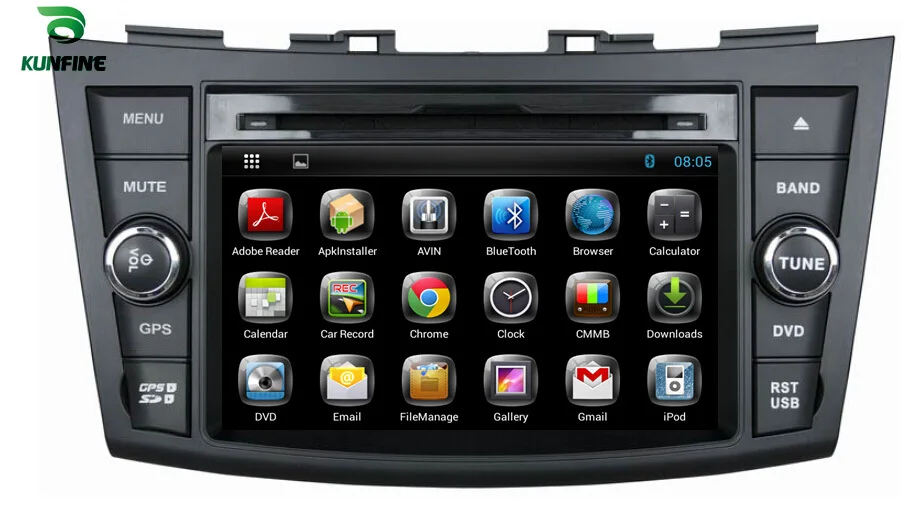 Автомобильный dvd плеер 1024*600 с четырехъядерным процессором Android 5 1 gps