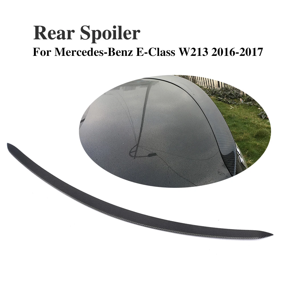 

Carbon fiber Rear Spoiler Boot Lip Sticker Wing for Mercedes Benz W213 E200 E250 E300 E350 E400 E550 E63 AMG Saloon 4-Door 16-17