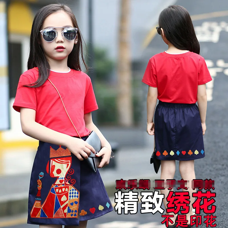 2017 г. Новая модная летняя детская красная футболка с короткими рукавами для