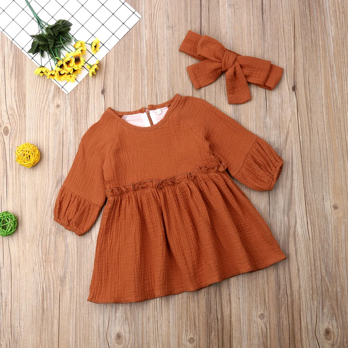 Винтажное платье для новорожденных девочек 1-4 лет платье-пачка с длинными