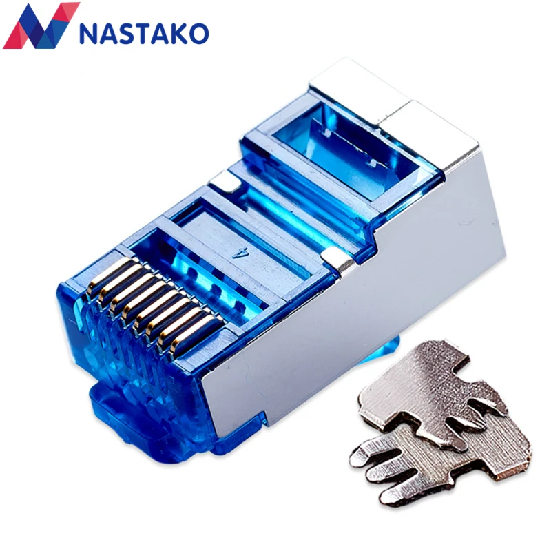 Cat5e Cat6 rj45 разъем cat6 вилки сетевой металлический экранированный модульный