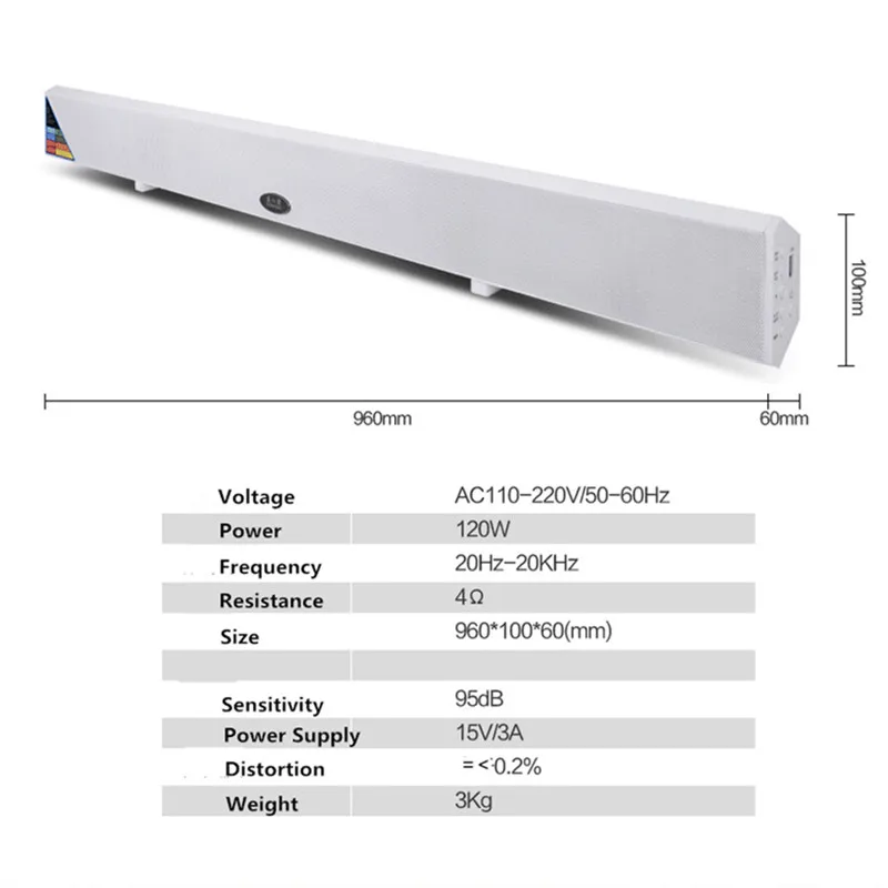 Bluetooth ТВ звук бар Домашний кинотеатр система объемный Hi Fi беспроводной настенный