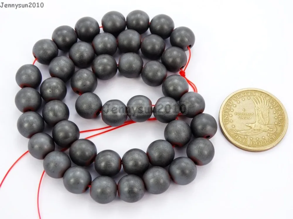 

Natural Matte Black Hematite 4mm Frosted Gems stones Round Ball Loose Spacer Beads 15'' 5 Strands/ Pack