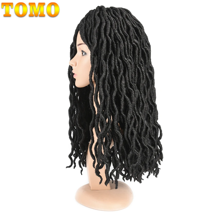 TOMO Ombre Faux Locs Curly вязанные крючком волосы для женщин 24 пряди блонд крючком косички богиня Locs 18 дюймов синтетические плетеные волосы