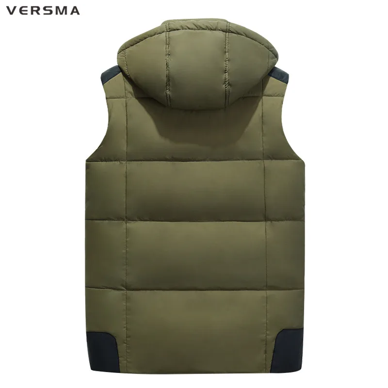 VERSMA с капюшоном Лидер продаж Брендовая мужская жилет Colete Masculino Для мужчин без