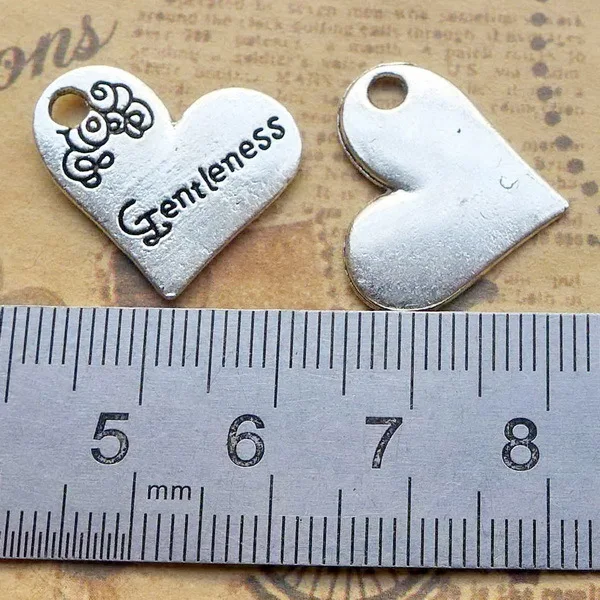 

25pcs Charm gentleness heart love pendants 20*21mm Antique silver Handmade Jewelry Making DIY Supplies European Alloy accessorie