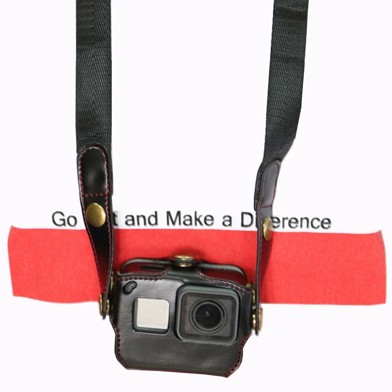 Защитный чехол для Gopro Hero7/HERO6/HERO 5 футляр из искусственной кожи черного цвета