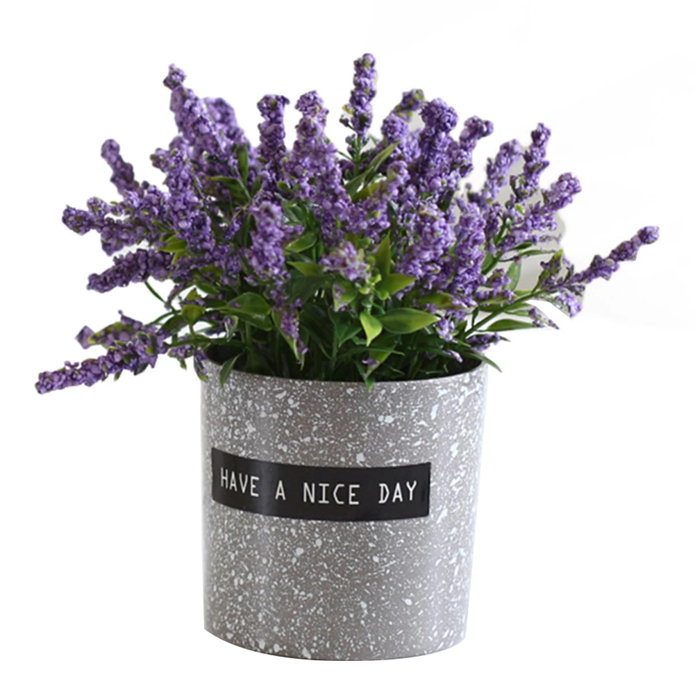 Blue Purple Новые искусственные цветы лаванды в горшках для свадьбы, украшения для самодельного изготовления, подарок, свадебный веночек, скрапбукинг, искусственный цветок - Цвет: Blue Purple