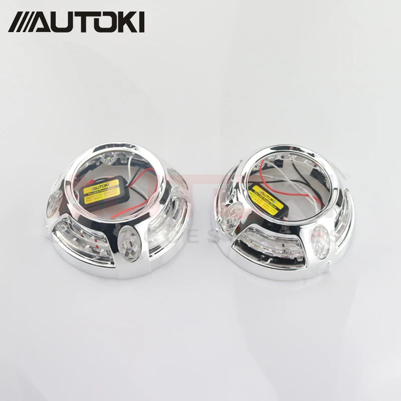 Autoki светодиодный DRL дневные ходовые огни Ангел глаз кожух маска интегрированный ободок кожухи маски для Panamera Дневной светильник стиль