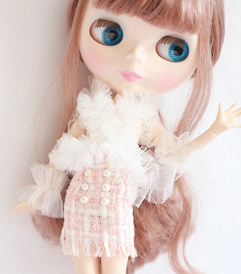 Одежда для кукол 1 шт. розовая белая кружевная юбка аксессуары Blyth Licca игрушки