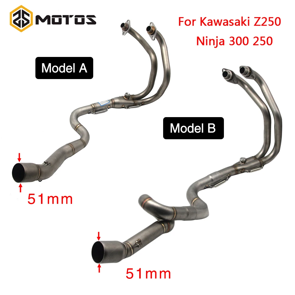 ZS мотоциклы Модифицированная выхлопная средняя труба для мотоцикла полная