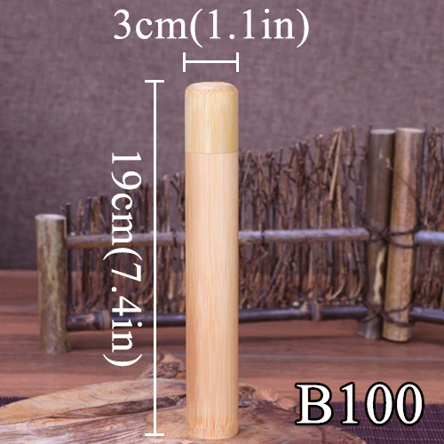 3x19cm Бамбуковая мини бутылка для хранения герметичная с крышкой Винтаж Чай Специи маленькая банка дерево ручной работы ладан держатель путешествия канистра - Цвет: 3x19cm