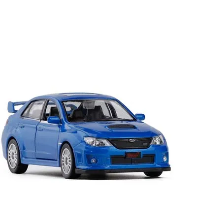 Синий Высокая имитация 1:36 Масштаб 2011 Subaru Impreza Coupe металлический оттягивающий автомобиль WRC STI 2 открытая дверь Модель автомобиля игрушки - Цвет: Синий