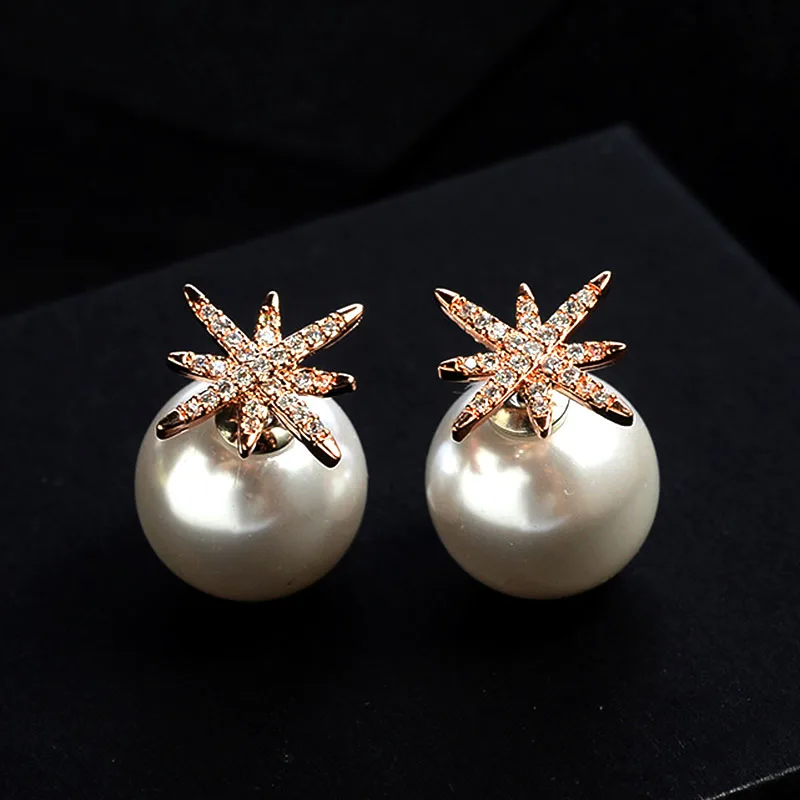 Благородные серьги из стерлингового серебра 925 пробы Perlas для женщин AAA кубический