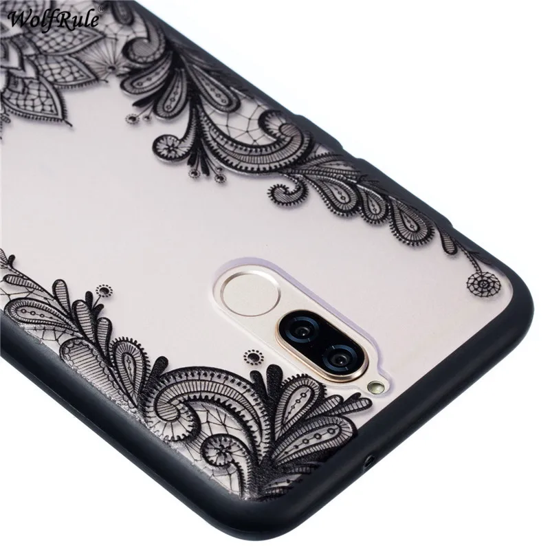 Чехол для huawei Nova 2i ТПУ и ПК рельефный кружевной цветок чехол-бампер телефона
