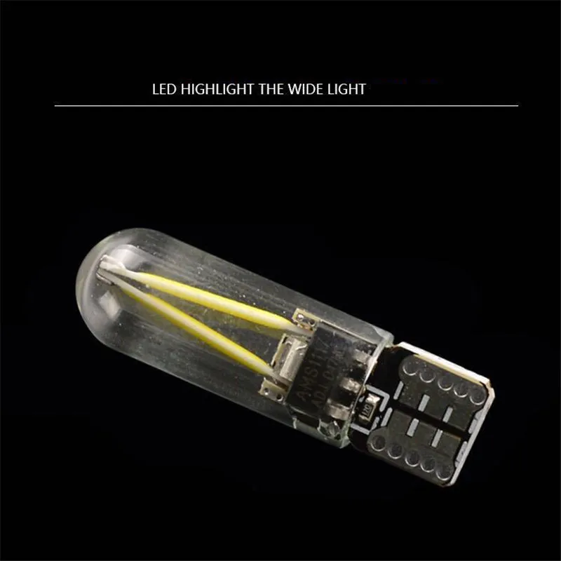 2 шт. лампочки для автомобилей новый/автомобиль T10 LED W5W ширина лампы COB нити