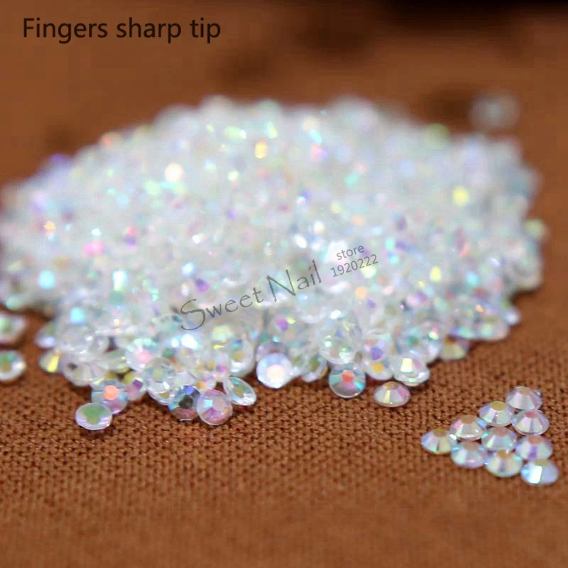 1000 шт. прозрачные белые стразы для украшения ногтей 5 мм|nail art decorations|rhinestone nail