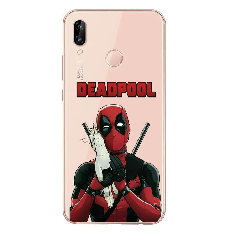Суперклассный Мягкий силиконовый чехол Marvel Deadpool Super Hero для телефона Huawei P8L P20L P20LITE