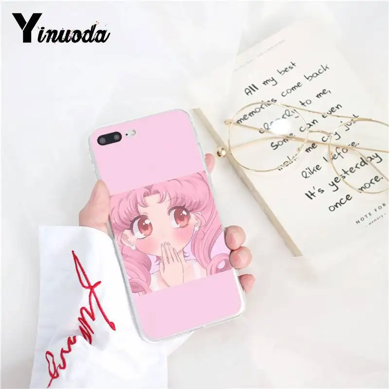 Yinuoda розовый японский аниме каваи Сейлор Мун чехол для телефона для iPhoneX XSMAX 6 6s 7 7plus 8 8Plus 5 5S SE XR 10 11 11pro 11promax