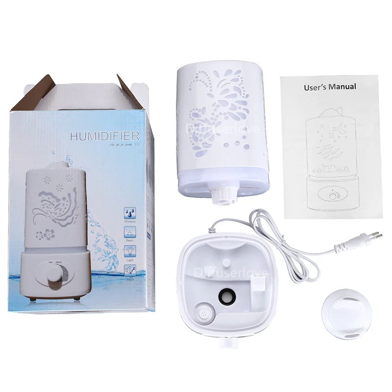 Diffuserlove 1.5L увлажнитель воздуха для дома эфирные масла диффузор Humidificador тумана 7 видов цветов светодиодный Арома диффузор Ароматерапия