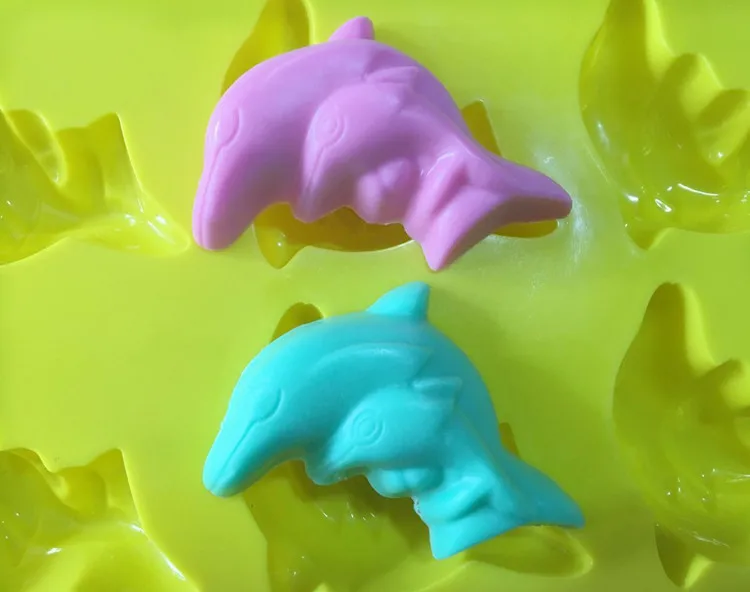 Силиконовая форма для выпечки тортов Dolphin 3D кексов чашки мыло сделай сам шоколада